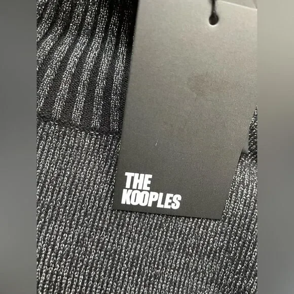 The Kooples button-shoulder metallic black turtleneck sweater NWT - Picture 10 of 12